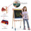 Casart 3 in 1 Double Sided Kids Easel Adjustable Chalkboard & Whiteboard 7