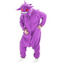 (Gengar onesie, L) Pokemon Costume Pajamas Full Body Sleepwear