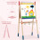 Casart 3 in 1 Double Sided Kids Easel Adjustable Chalkboard & Whiteboard 5
