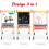 Casart 3 in 1 Double Sided Kids Easel Adjustable Chalkboard & Whiteboard 4