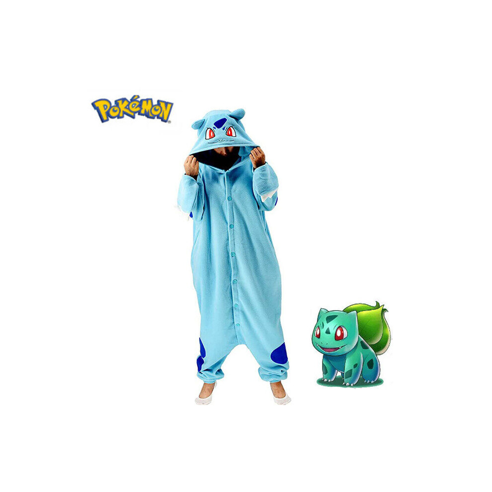 (Bulbasaur onesie, L) Pokemon Costume Pajamas Full Body Sleepwear