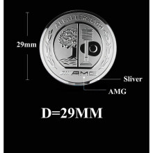 Multimedia Control Button Knob Badge Decal For AMG Emblem 29mm Mercedes Benz
