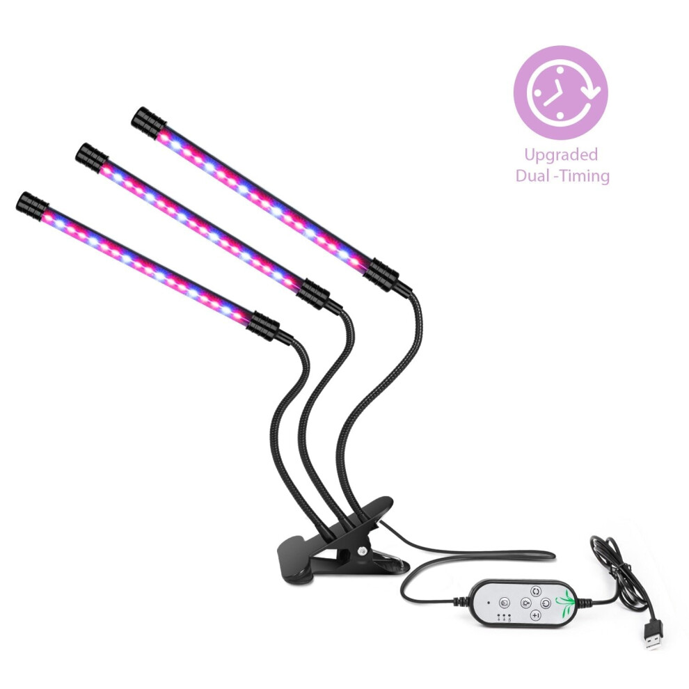 (3 Heads USB Port) LED Grow Light USB Phyto Lamp Full Spectrum Fitolamp With Control Phytolamp For Plants Seedlings Flower Home Tent