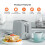 GEEPAS (Grey) Geepas 1.7L Kettle & Toaster Set 2 Slice Toaster 3