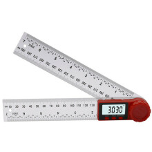 (200mm) 2 in 1 200/300mm Transparent Digital Angle Ruler 360 LCD Display Inclinometer
