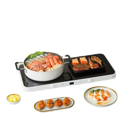 Double Induction Cooker IH Electromagnetic Temperature Control Continuous Heating 2200W 1