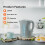 GEEPAS (Grey) Geepas 1.7L Kettle & Toaster Set 2 Slice Toaster 2