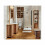 Bathroom Vanity Unit 600mm Sink Wall Mirror Set Oak Effect Classic 9