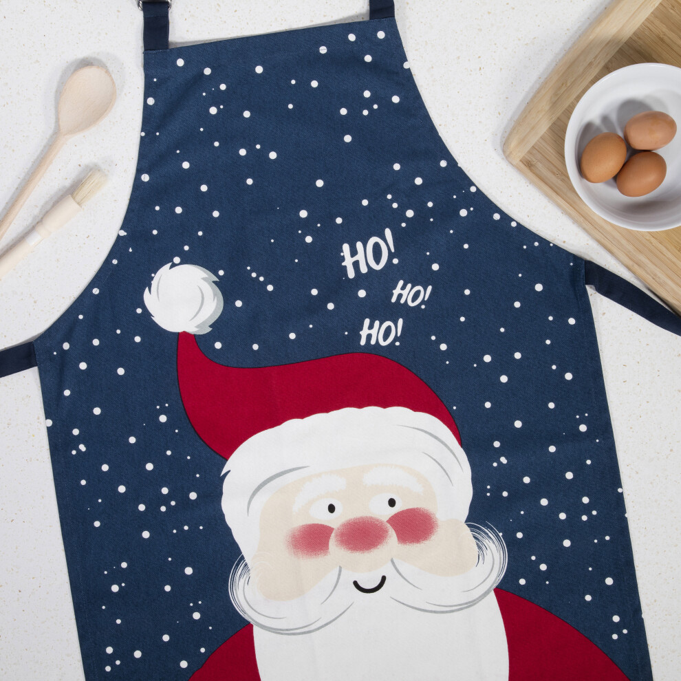 (Santa HO HO HO) Christmas Kitchen Apron Baking Adult Size