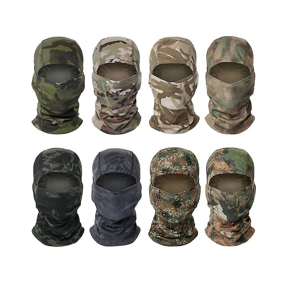 (A5) Tactical Camouflage Balaclava, Military Facial Mask, Multicolor Military Style Turban For Hunting, Cycling 9042949228870
