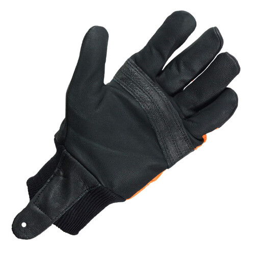SPARES2GO Large Hi Visibility Chainsaw Comfort Safety Gloves - Size 10 2
