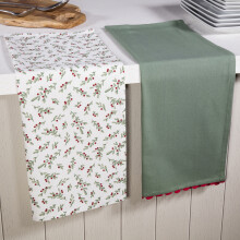 (Holly Berry) Christmas Kitchen Tea Towels Set of 2 45x65cm
