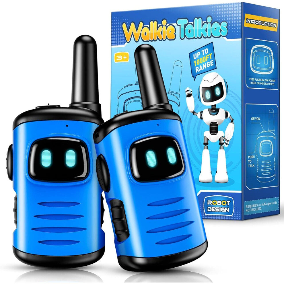 Veopoko 2 Pcs Walkie Talkie Kids Toys For 3 4 5 6 7 Year Old Boys Toys Age Old Gifts For 3-12 Year Kids Toys Walkie Talkie Outdoor Activity Camping
