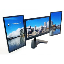 TRIPLE HDMI MONITOR WEBCAM SETUP + STAND 23" & 2 x 22" FULL HD USB 2.0 - Refurbished