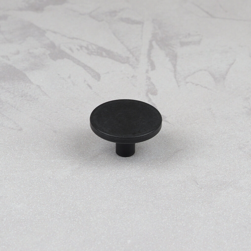 (Knob) Recycled Plastic Black Handle 128Mm & Round Knob 5060796708509