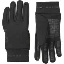 (L, Black) Sealskinz Unisex Acle Water Repellent Nano Fleece Gloves