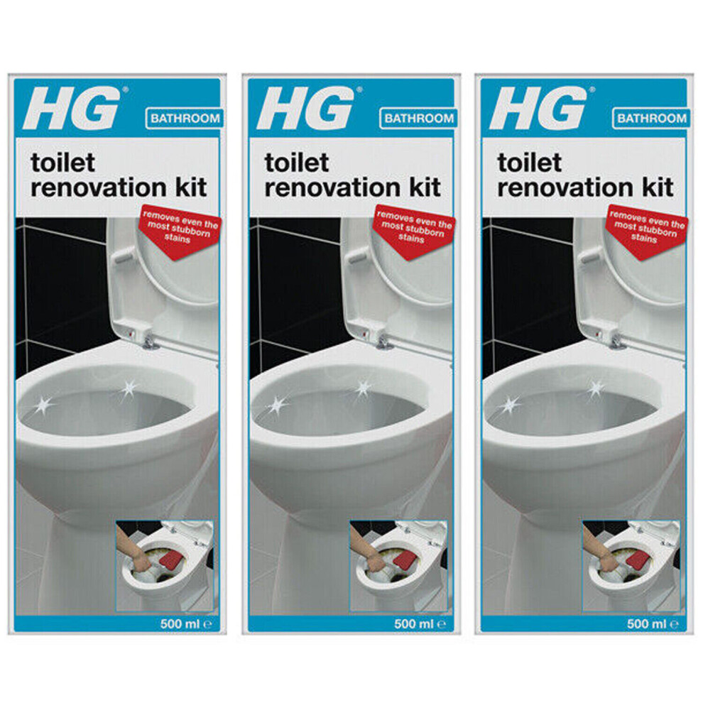 3 x HG Toilet Renovation Cleaning Kit - 500ml