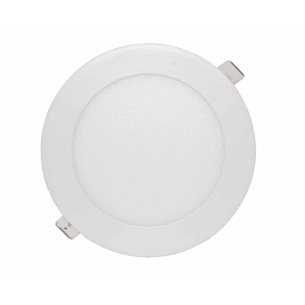 (8 Pack ) LOWENERGIE 12w LED Round Ceiling Panel Light Recessed Down Lighting, 170mm Dia, 100w Halogen Equivalent 4000k