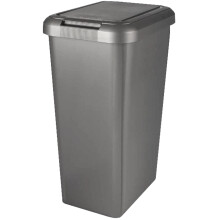 (Platinum Silver) Touch and Lift Rectangle Swing Bin - 45L