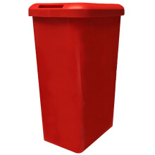 (Red) Touch and Lift Rectangle Swing Bin - 45L