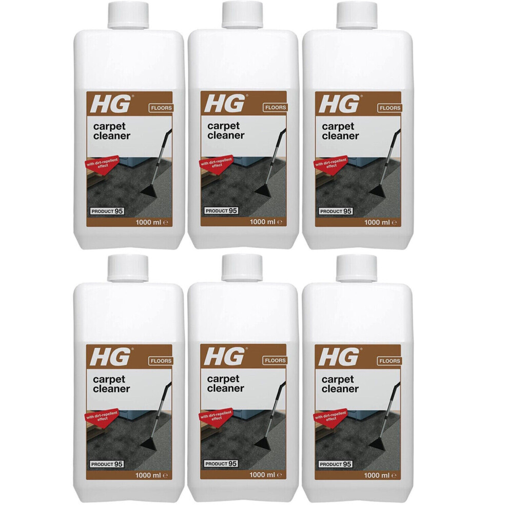 6 x HG Carpet & Upholstery Cleaner and Removes Dirt Stain - 1 Litres