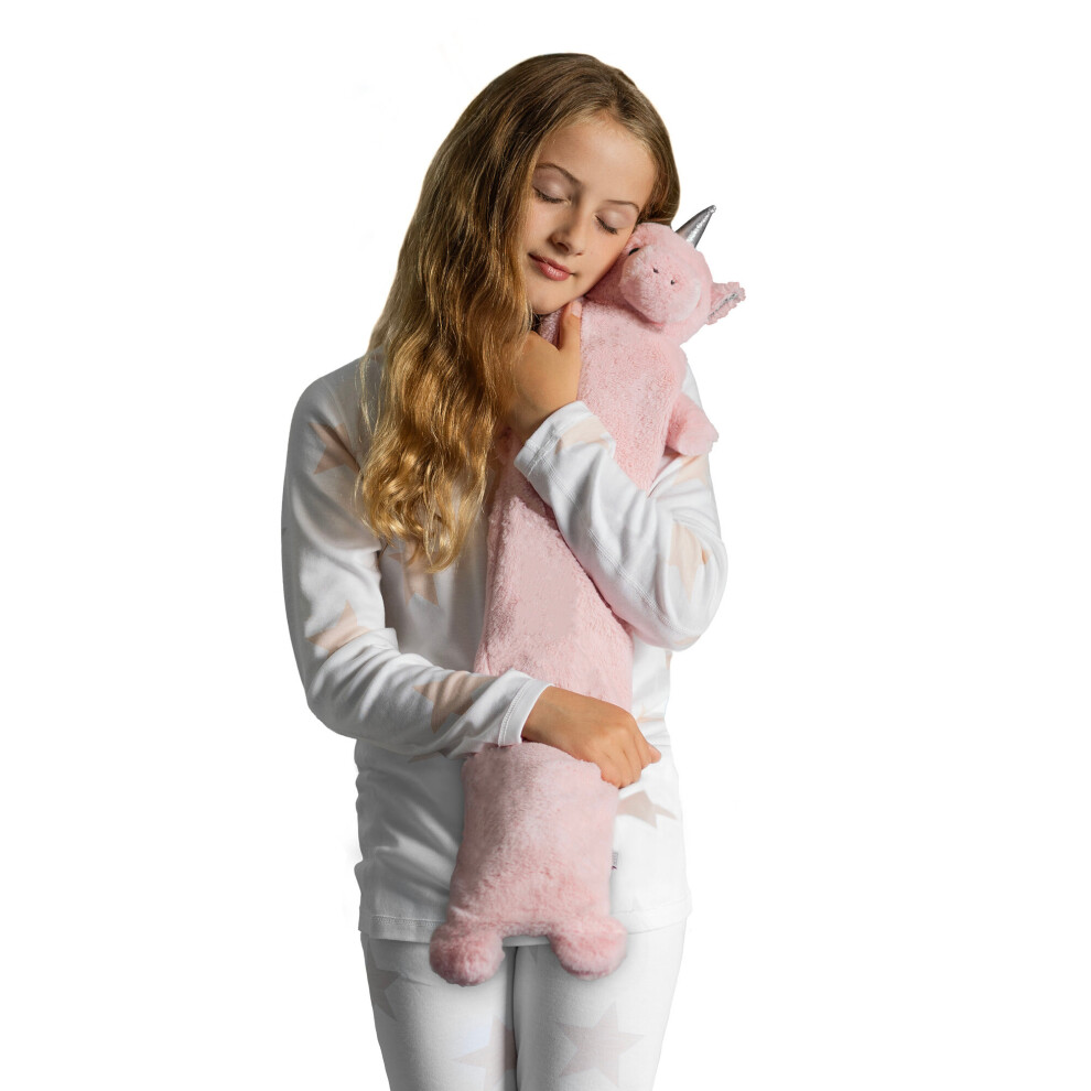 Fluffy 2L Hot Water Bottle with Faux Fur Cover - Unicorn