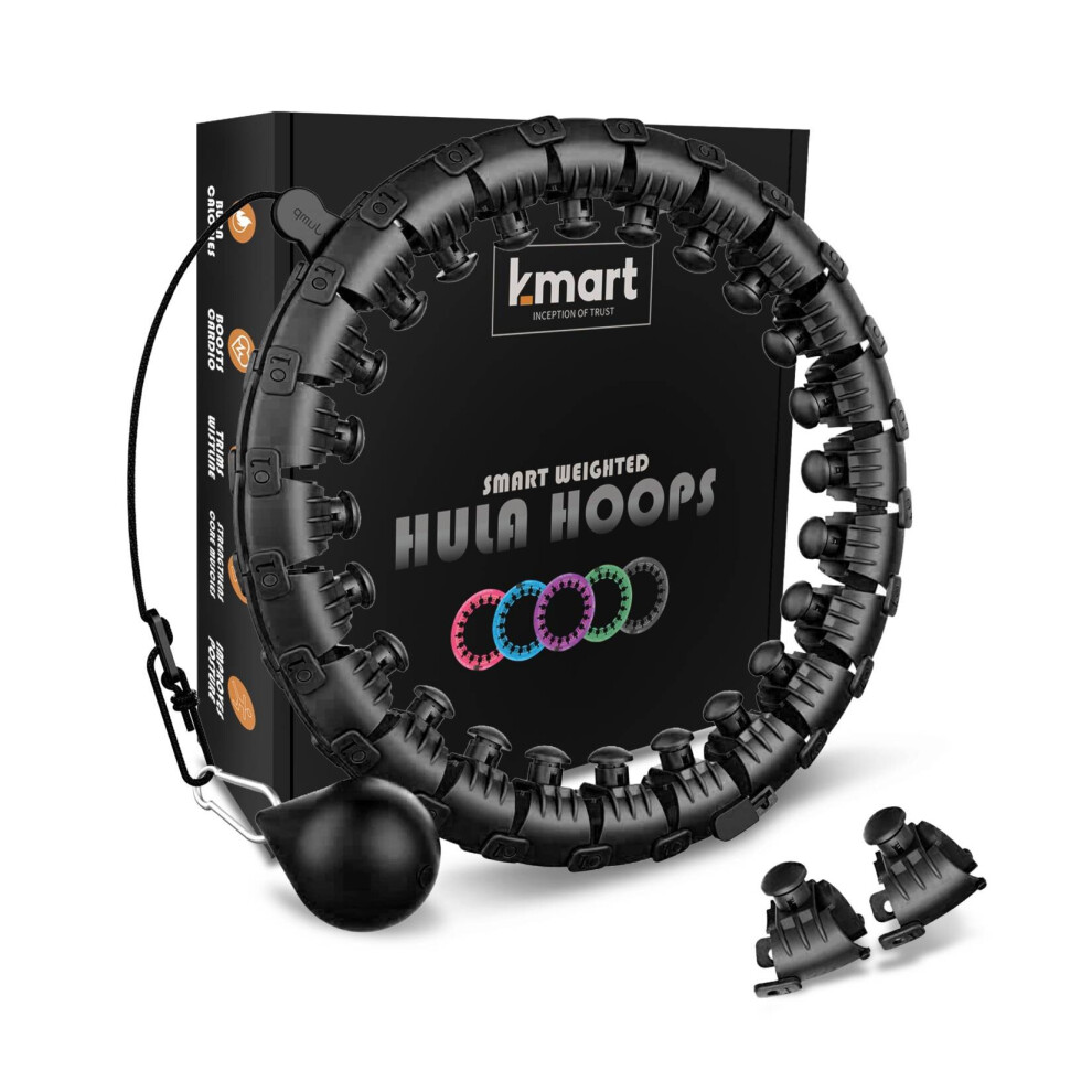 K-Mart Black Smart Weighted Hula Hoop