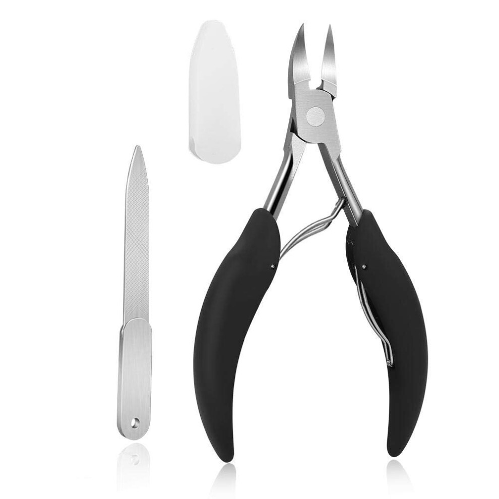 Toenail Clippers For Thick Ingrown Nails, Heavy Duty Podiatrist Toenail Clippers For Elderly, Men, Adults (Includes A Nail File).