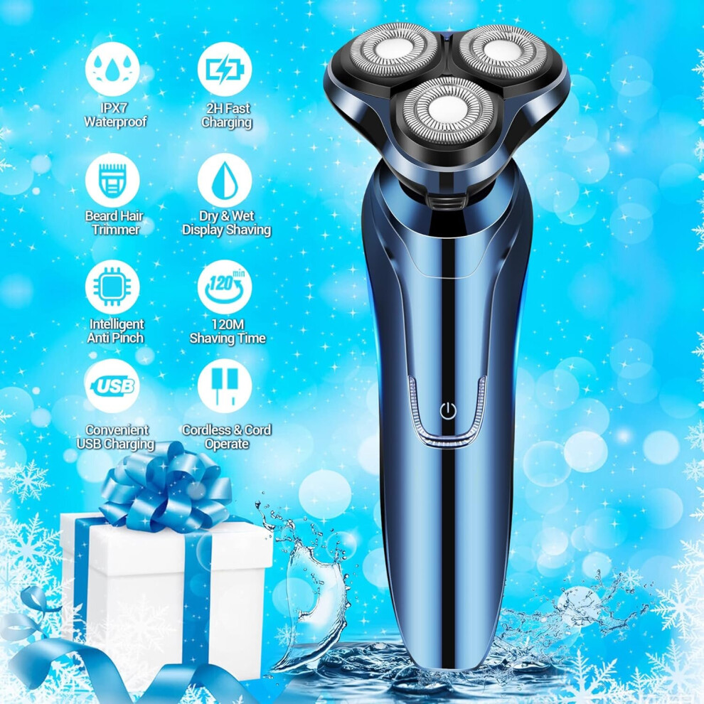 Electric Razor for Men,Electric Shavers for Men Wet Dry,Waterproof Mens Shavers Electric Rechargeable Razor Man