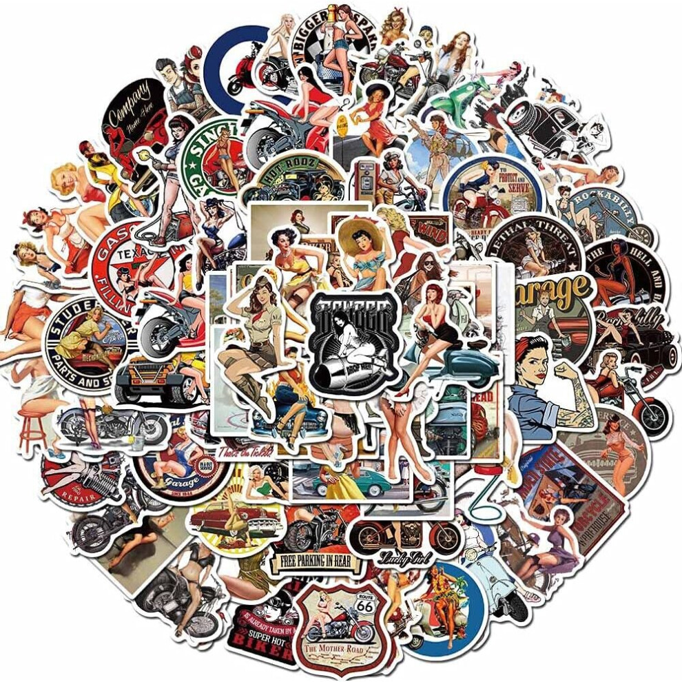 Retro sailor Jerry sticker 100 beautiful adult vinyl waterproof sticker bag Cup bike luggage car laptop skateboard motorcycle