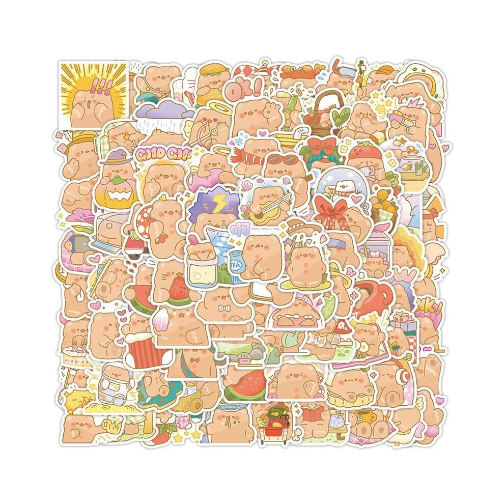 Bear Stickers - 120pcs Animal Cartoon Waterproof For Laptop Suitcase DIY Vinyl Stickers For Birthday Party Scrapbooking Skateboard Phone Case