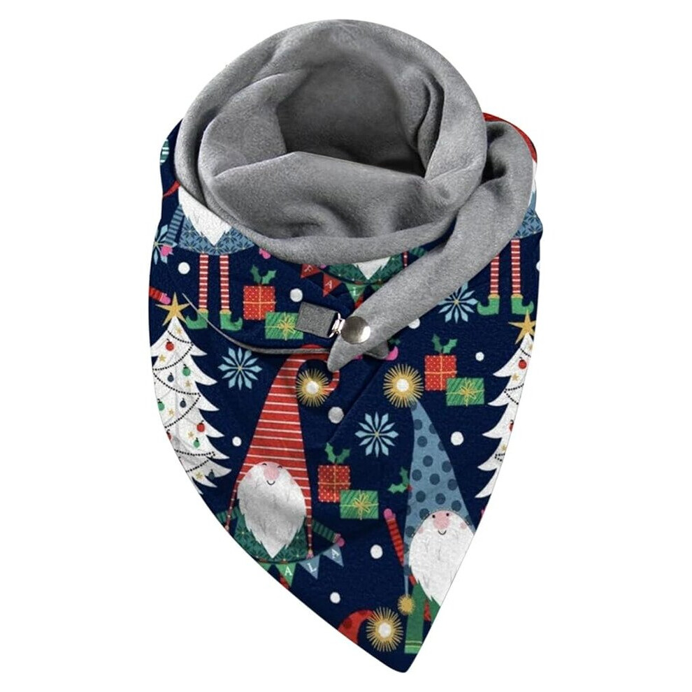 Christmas Scarf For Women Fashion Winter Print Button Soft Casual Warm Neckerchief Ladies Large Cashmere Wraps Shawls-image-OPC-PCMMRYH-NEW