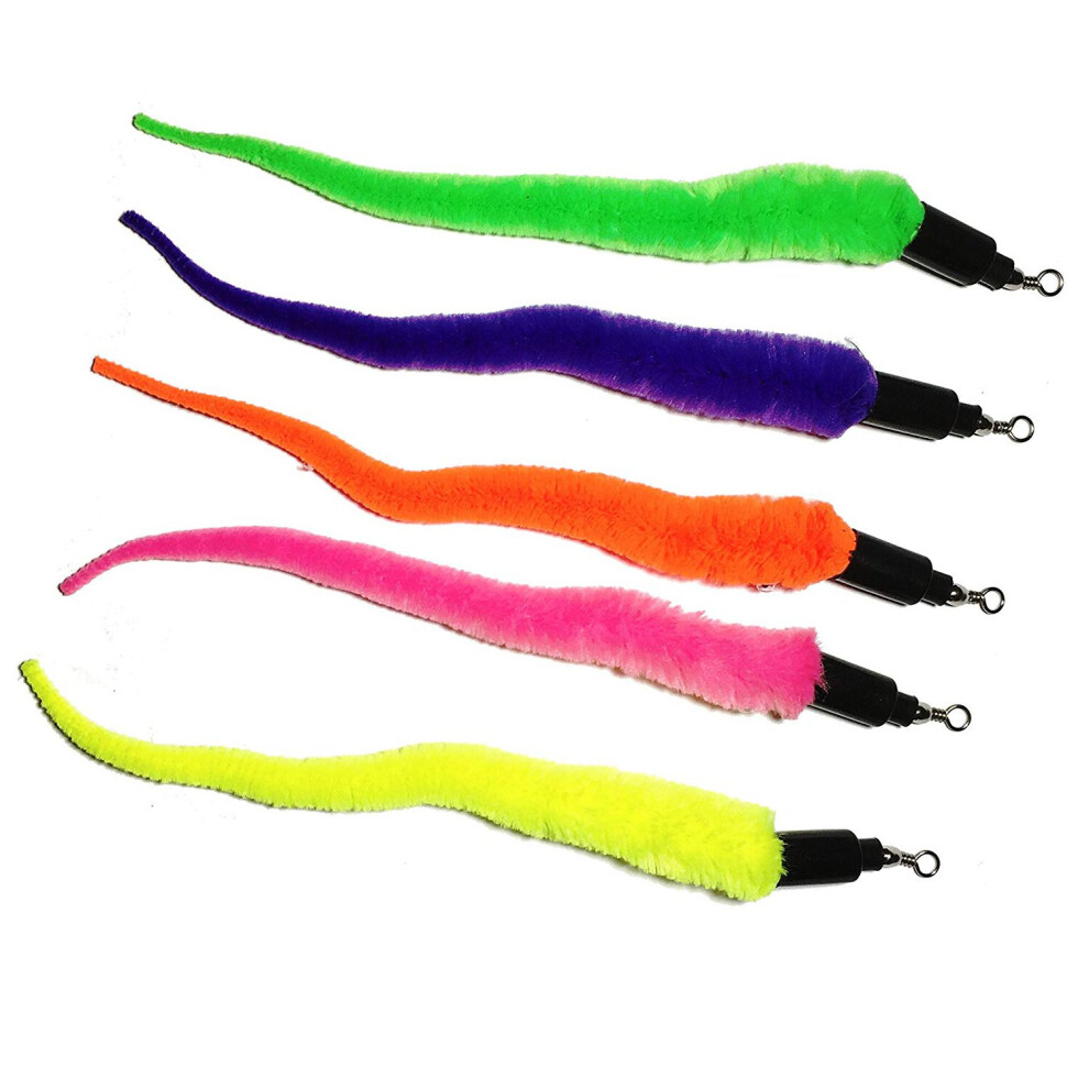 5 Pack Replacement Worms For Wands Toy For Cat & Kitten