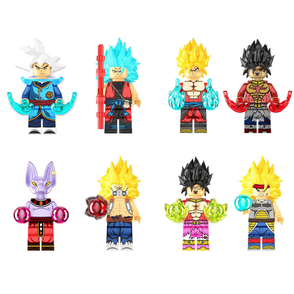 (8Pcs/set KF6182A) 8Pcs/set Dragon Ball Building Blocks Fit Lego Action Minifigure Toys Gift For Kids