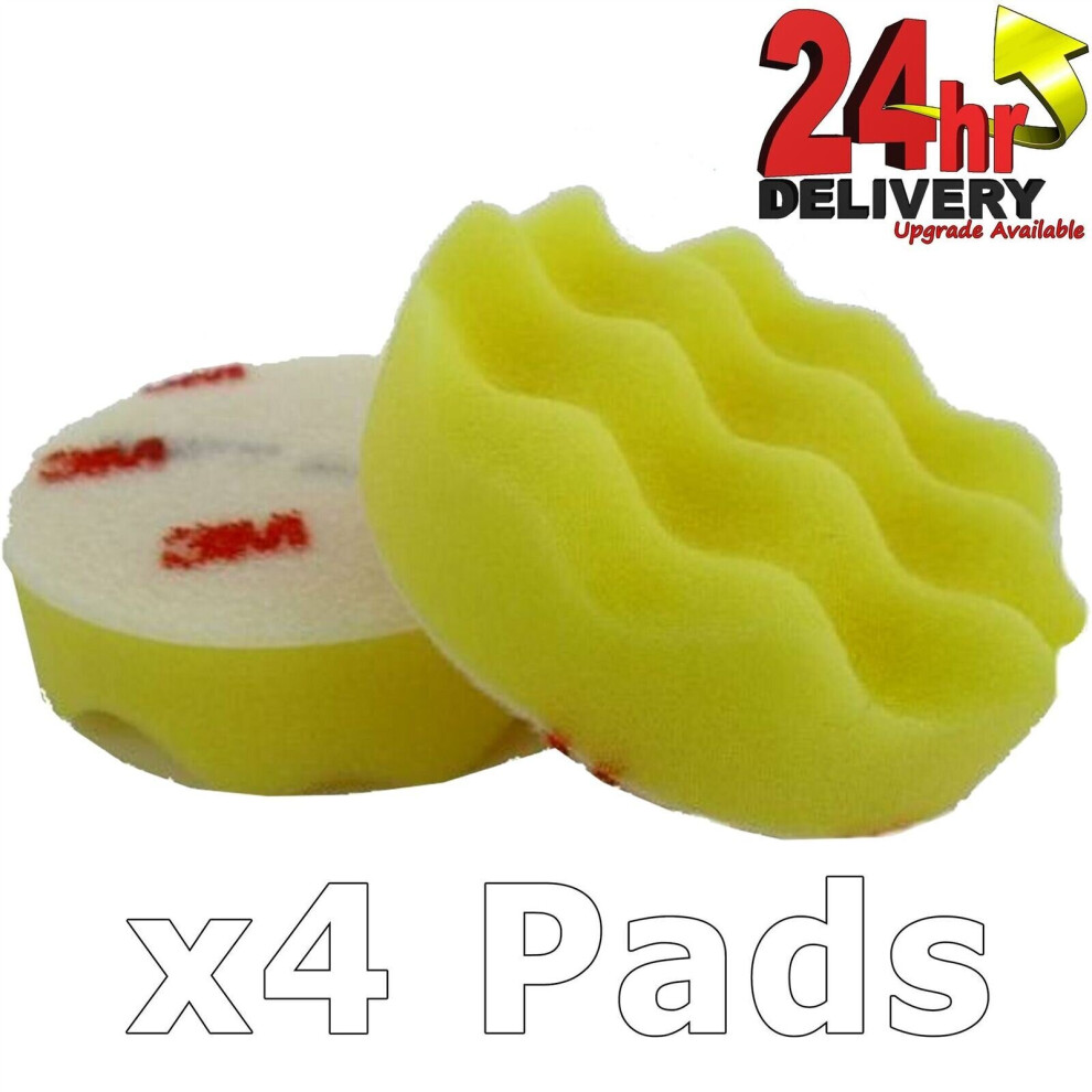3M Perfect-it III Polishing Pad Yellow 50536 3 75mm Pack of 4 Pads