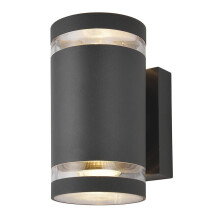 Litecraft Helo LED Up &amp; Down Outdoor IP44 Wall Light - Dark Grey
