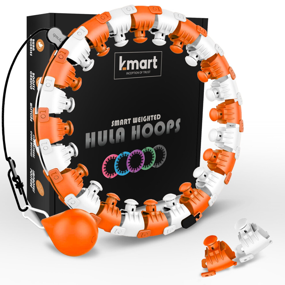 (Orange-White) K-mart Smart Hula Hoops 