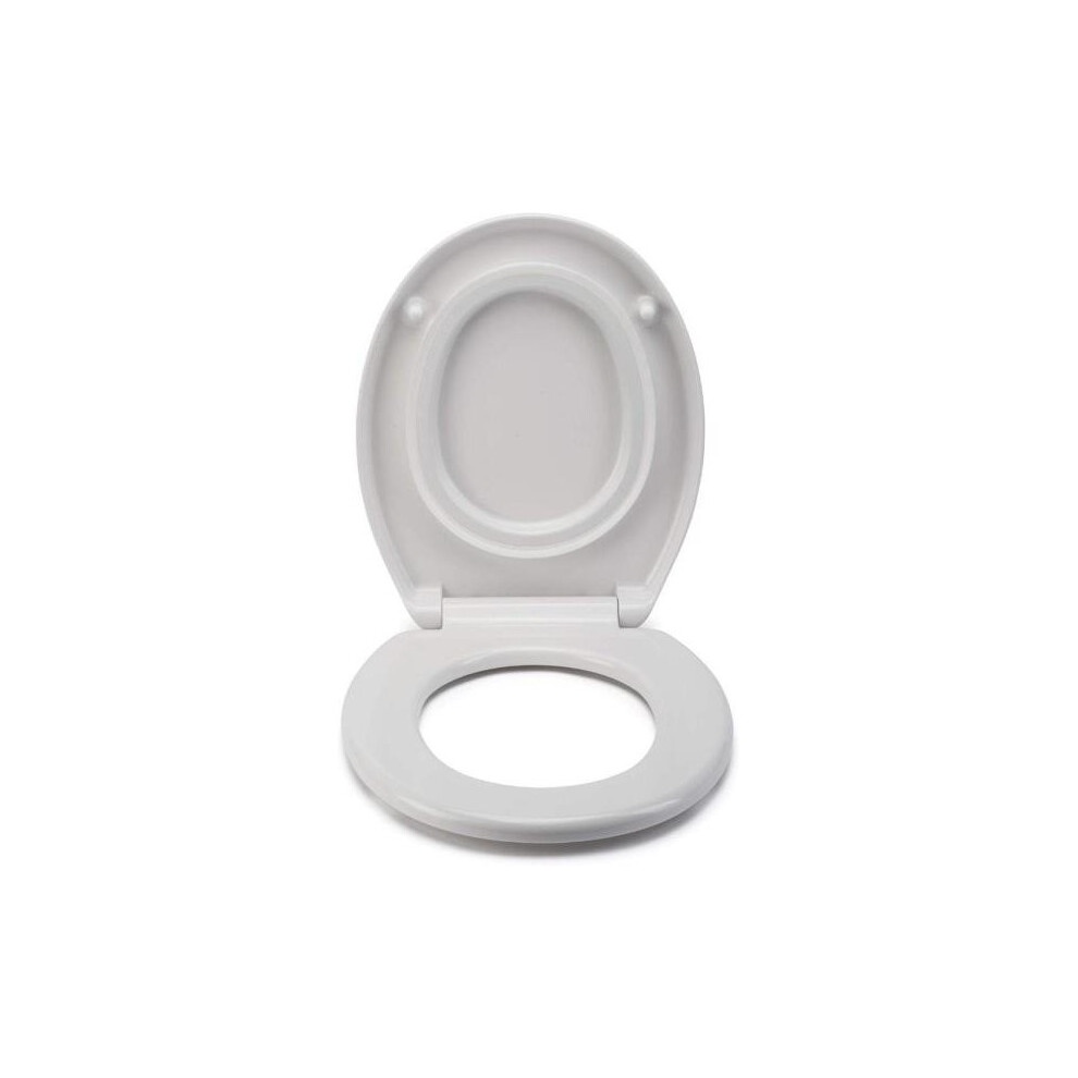 Croydex Safeflush Toilet Seat Anti-Bacterial Soft Close Hinges Quick Release