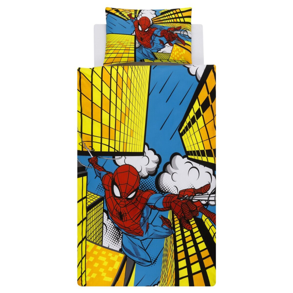 Spiderman 100% Cotton Single Duvet Cover Set