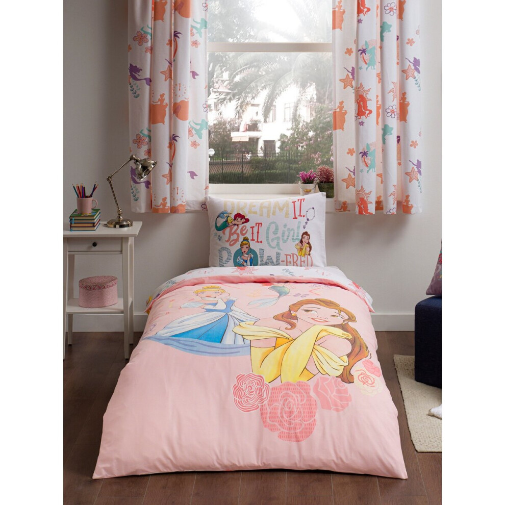 Disney Princess 100% Cotton Single Duvet Cover Set