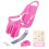 Universal Doll Bike Seat with Stickers DIY Decal Girls Kids Bike Accessories,Pink 1