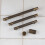 (224mm Handle) Antique Brass Knurled Solid Cabinet Handles & Knobs 1