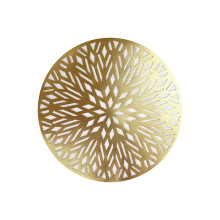 6 Placemats Set Christmas Metallic Gold Round Festive Xmas Table