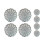 4 Placemats 4 Coasters Set Christmas Snowflake Festive Silver Felt 1