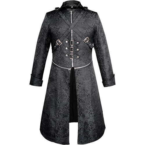 Mens Steampunk Medieval Jacket Gothic Renaissance Vampire Frock Coat on ...