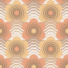 AS Creation Retro Flowers Orange Wallpaper Trendy Textured