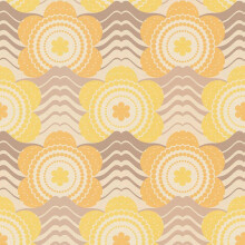 AS Creation Retro Flowers Yellow Wallpaper Trendy Textured