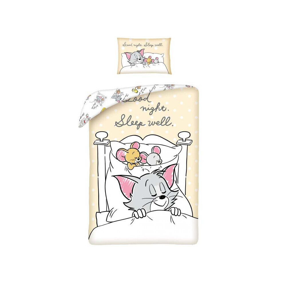 Tom and Jerry Toddler Size Duvet Cover Set 100 x 135 cm 100% COTTON