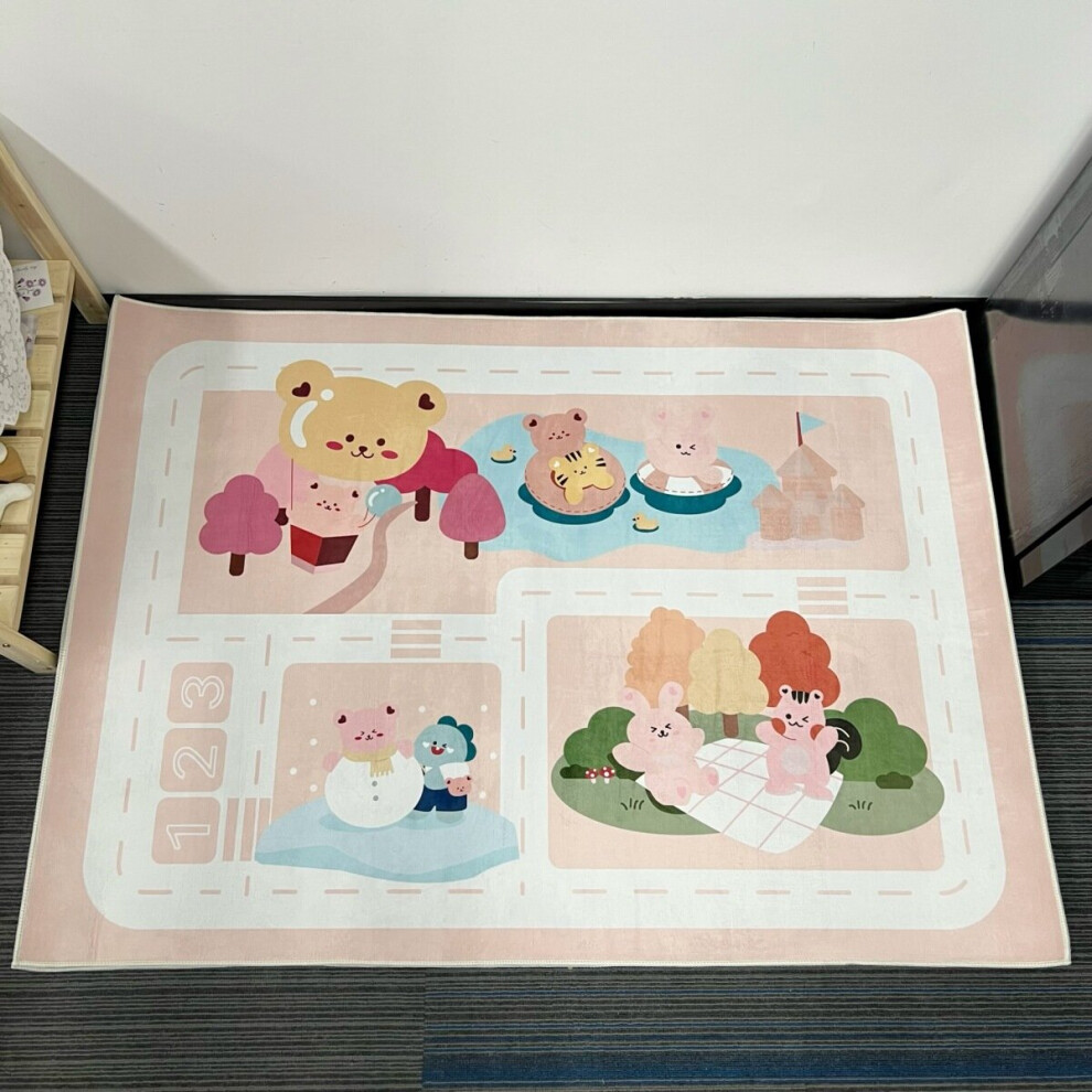 Childrens Game Mat Soft Bedroom Rectangular Game Mat Baby Play Mat Crawling Mat Floor Carpet Home Decor