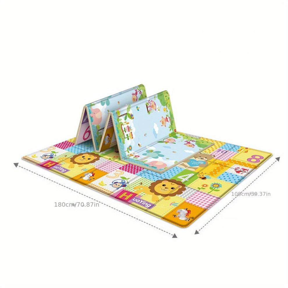 Brighten Up Your Babys Room with this Foldable Cartoon Pattern Play Mat Perfect for Learning & Playing